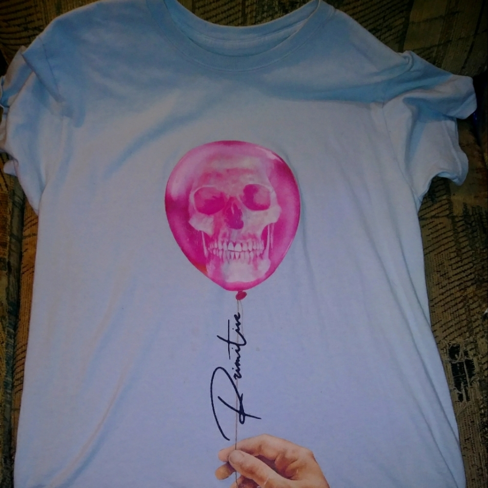 Men's graphic tee . Primetime brand. Size M. Light blue